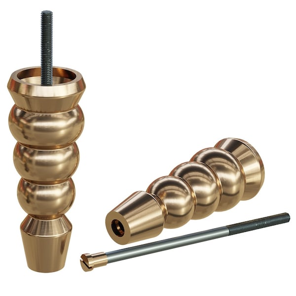 Designs Of Distinction Polished Brass Essex Leg - 7.18"H 01700412PB1 - main